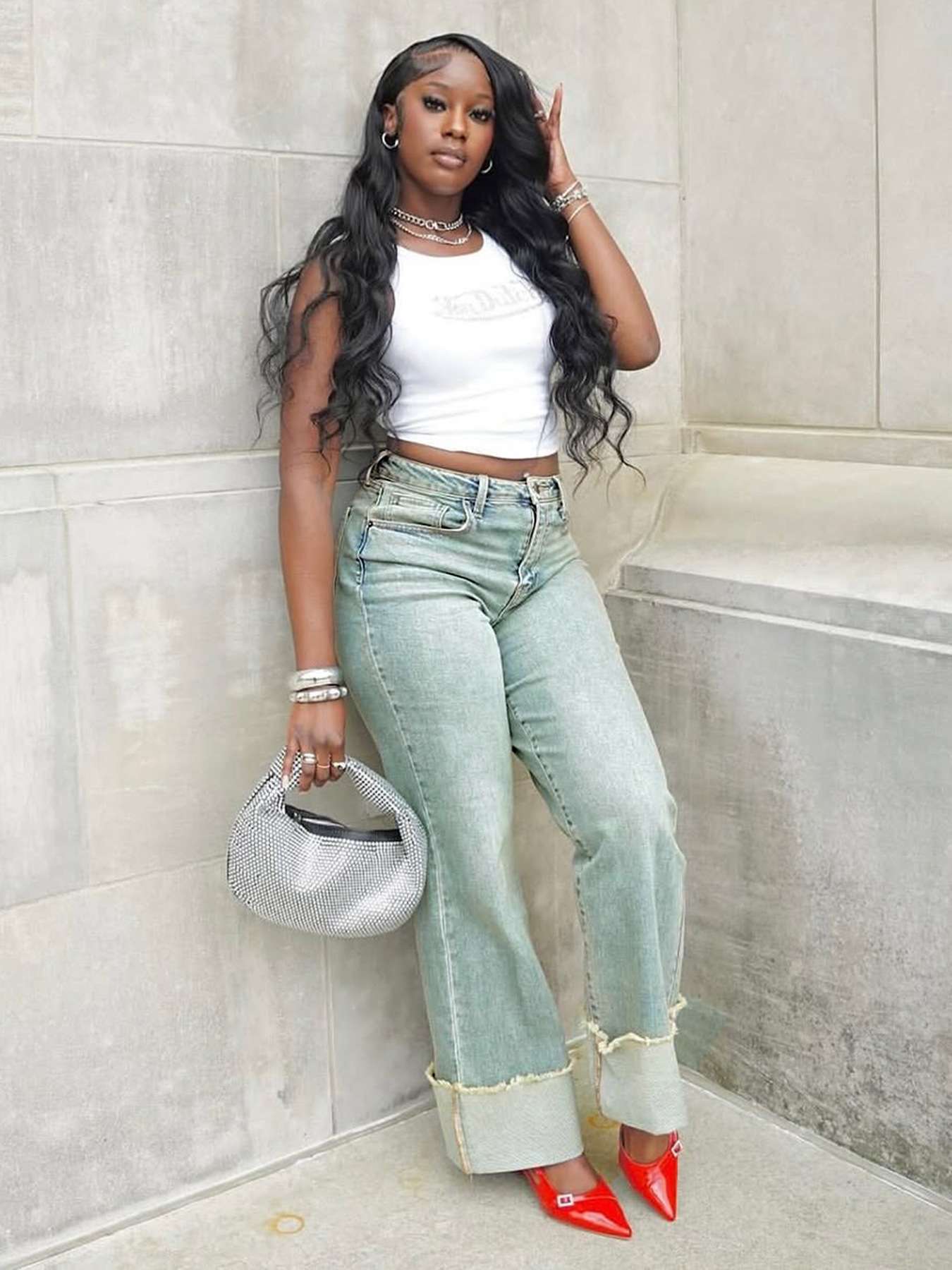 High-Waisted Wide Leg Vintage Jeans image 2