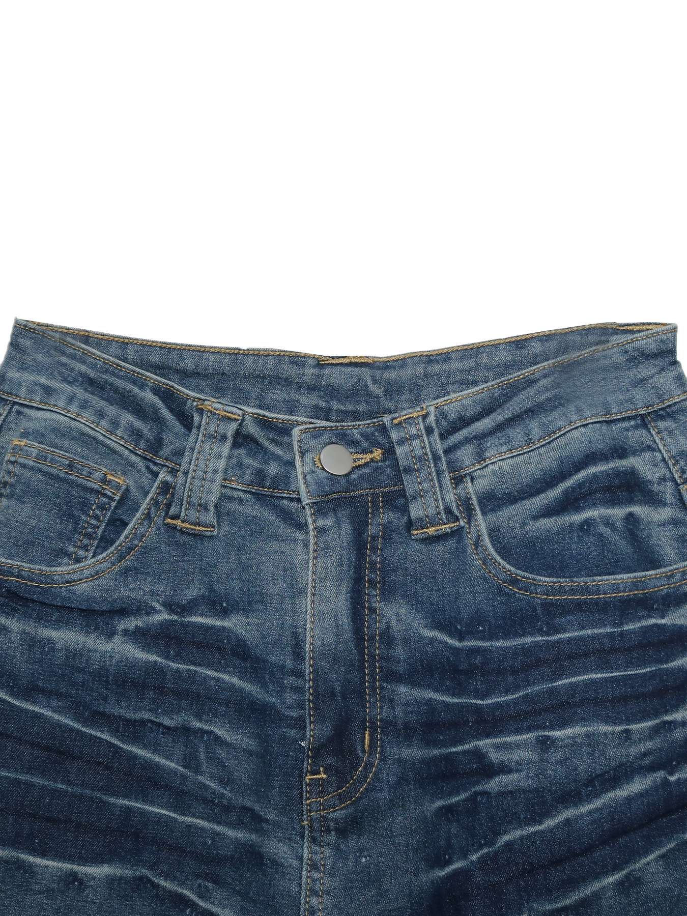 High-Waisted Wide-Leg Distressed Jeans image 5