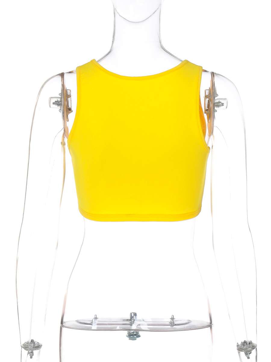 Bright Yellow Crop Top image 6