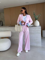 Blazer and Pants Set - M, Pink image