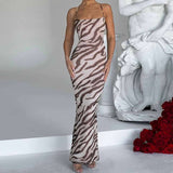 Spaghetti Strap Maxi Dress - S, Beige image