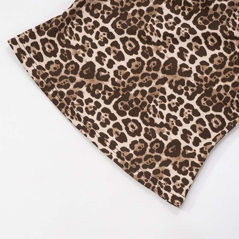 Leopard Print Strapless Top & Skirt Set image 6