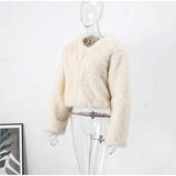 Faux Fur Mink Short Jacket image 3