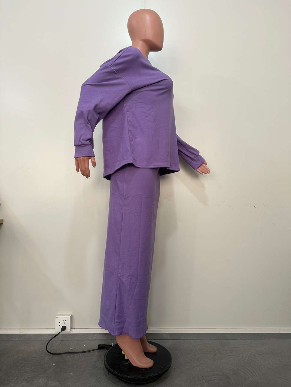 Casual Round Neck  Sweatshirt Skirt Set image 5