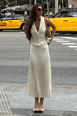 Chic Pleats Sleeveless Vest Set image 0