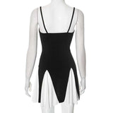 Elegant Black & White Flare Dress image 4