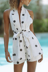 Chic Polka Dot Halter Top & Short Set image 3