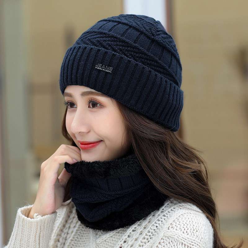 Knitted Winter Bennie - Free Size, Midnight Blue image