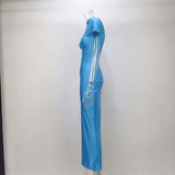 Sleek Short-Sleeve Bodycon Maxi Dress image 6