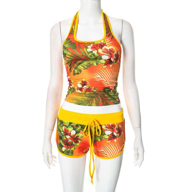Tropical Print Two-Piece Set image 2