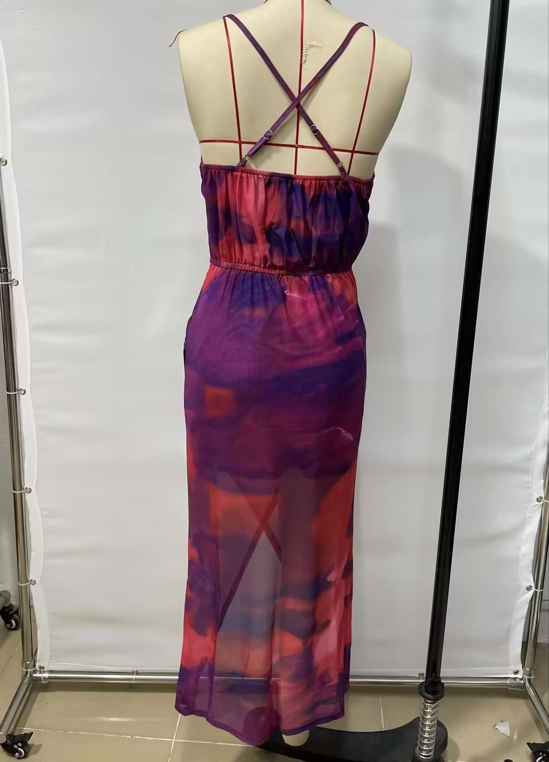Vibrant Tie-Dye Midi Dress image 2