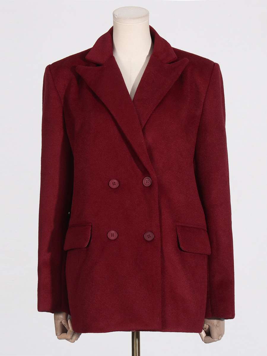 Long Blazer Coat With Belt image 1