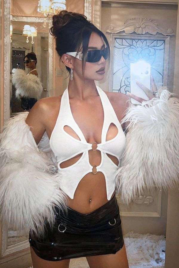 Cut-Out Halter Top image 0