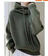 Turtleneck Hooded Loose Sweater image 3