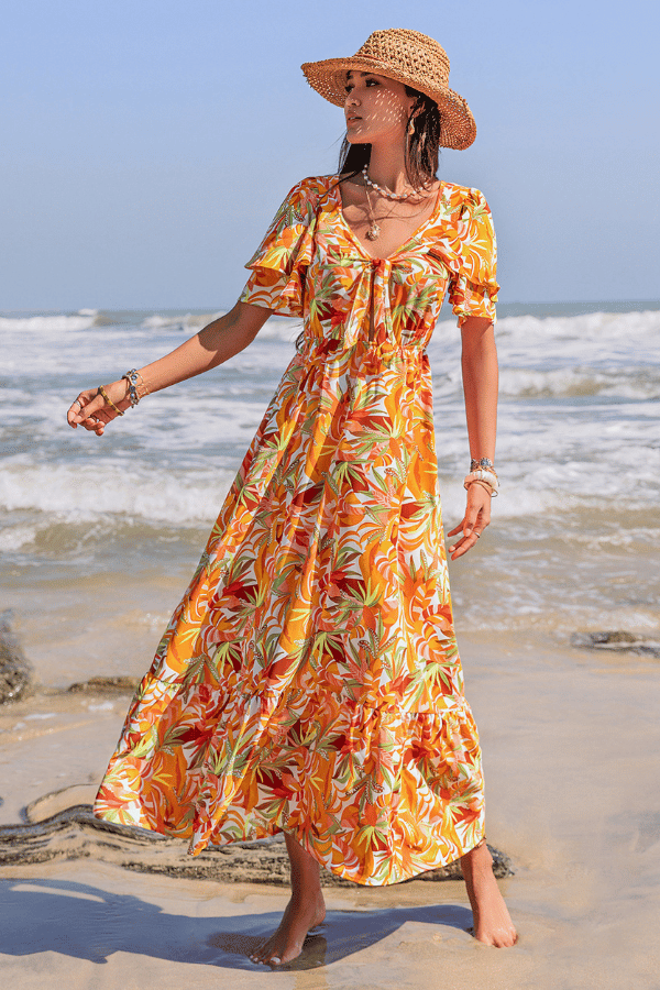 Trendy Bohemian Printed Casual Vacation Dress For Women image 4
