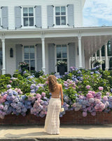 Halter Maxi Dress in Soft Ivory image 2