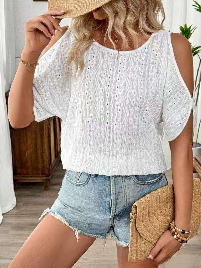 Cold Shoulder Lace Top image 1