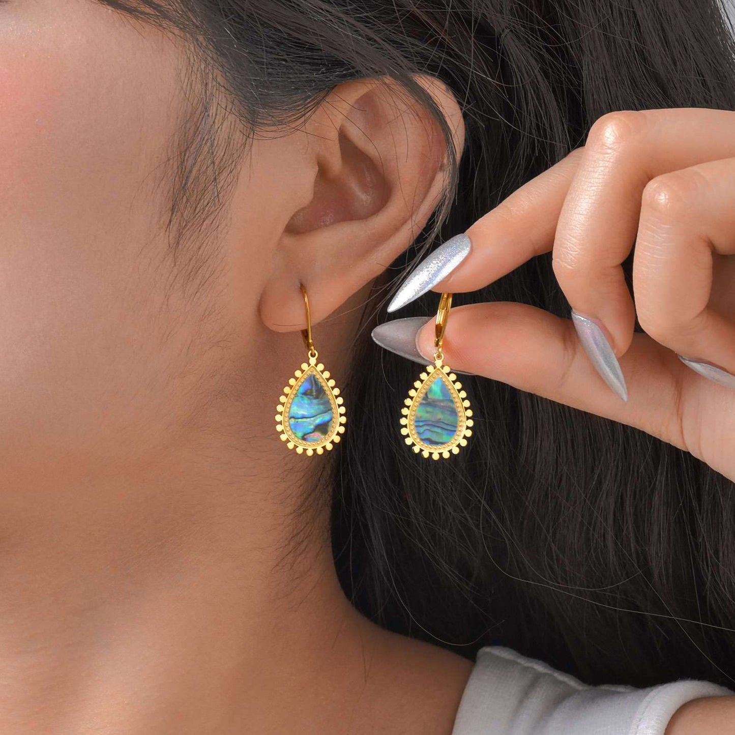 Gold-Plated Drop Earrings image 0