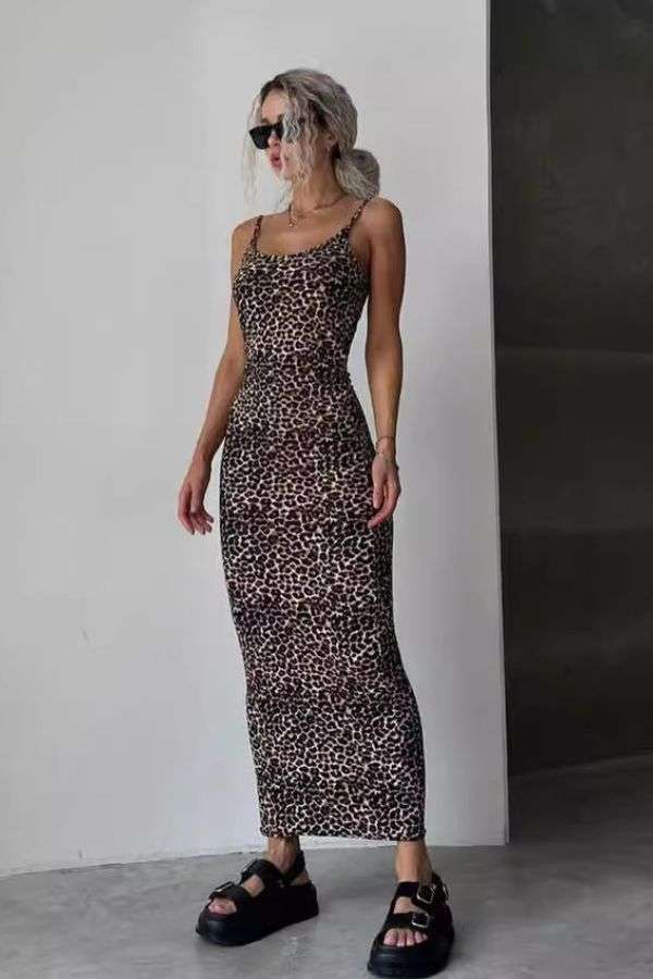 Leopard Print Maxi Dress image 1