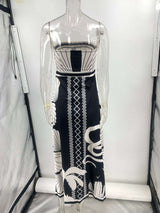 Butterfly Print Strapless Dress image 2