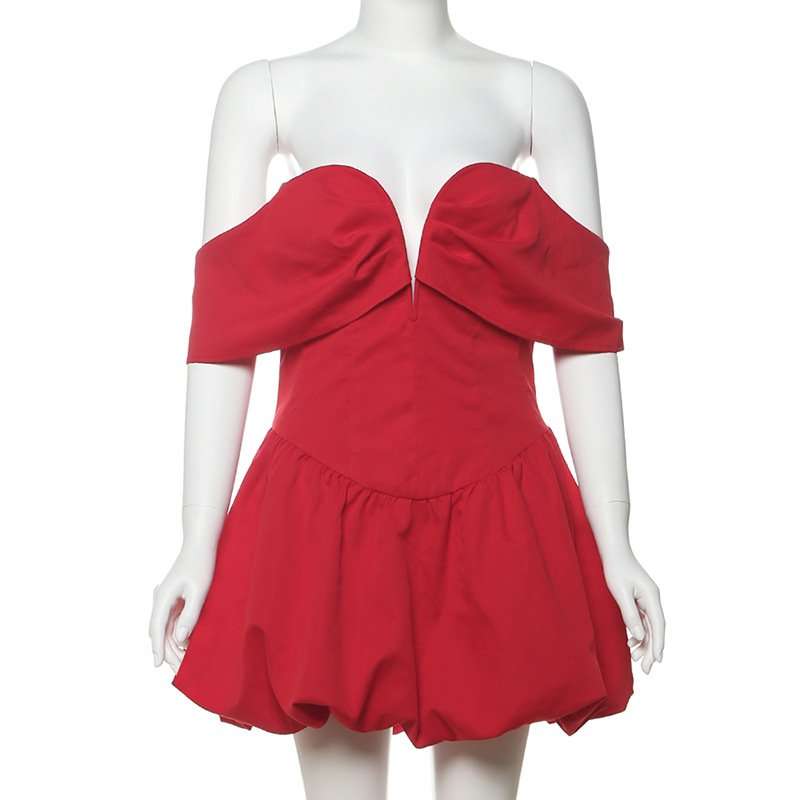 Bold Off-Shoulder Sweetheart Mini Dress image 2