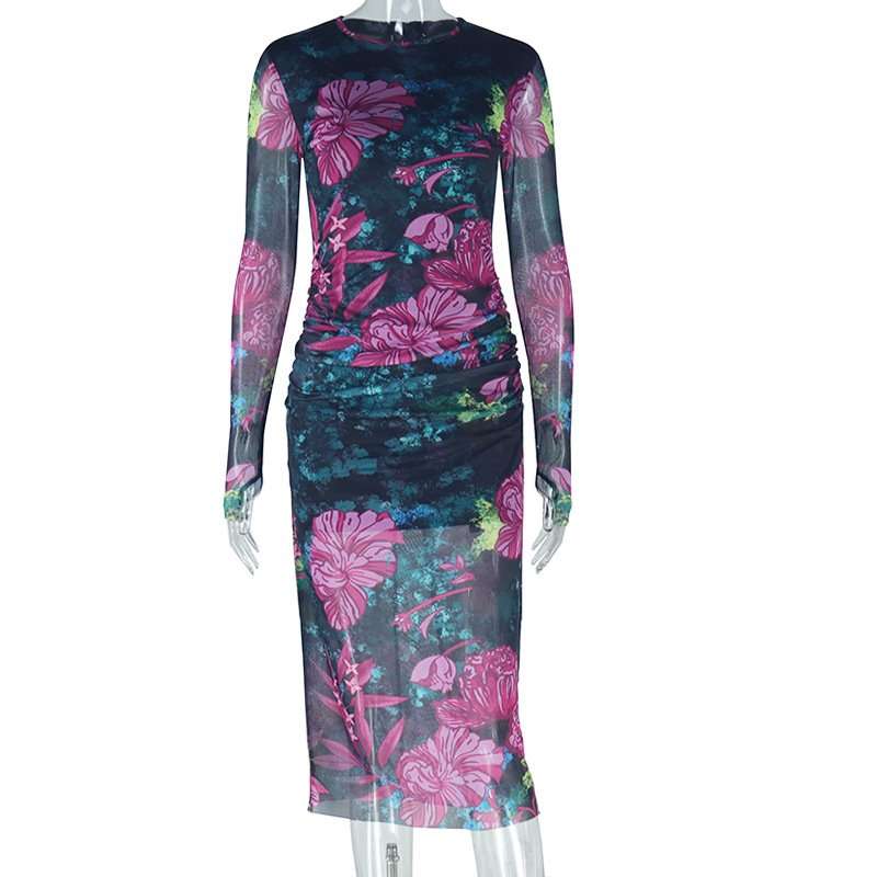 Floral Printed Bodycon Dress image 4