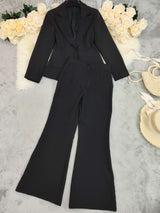 Classic Black Blazer & Wide-Leg Pants image 4