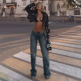 Cutout Tie-Waist Pants with Thong Detail image 1