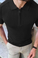 Short-Sleeve Zip Polo Shirt image 0