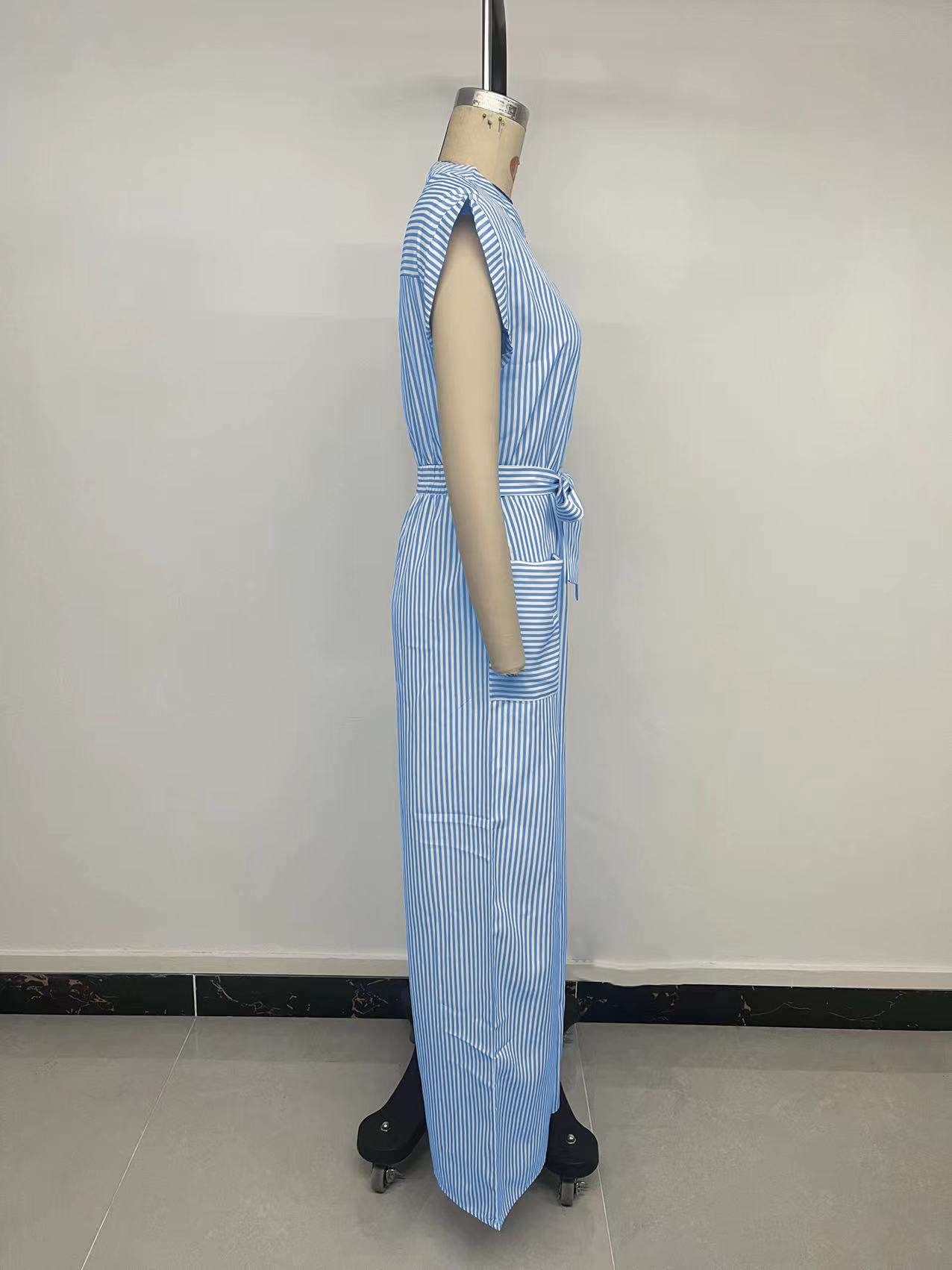 Casual Striped Sleeveless Jumpsuit image 6