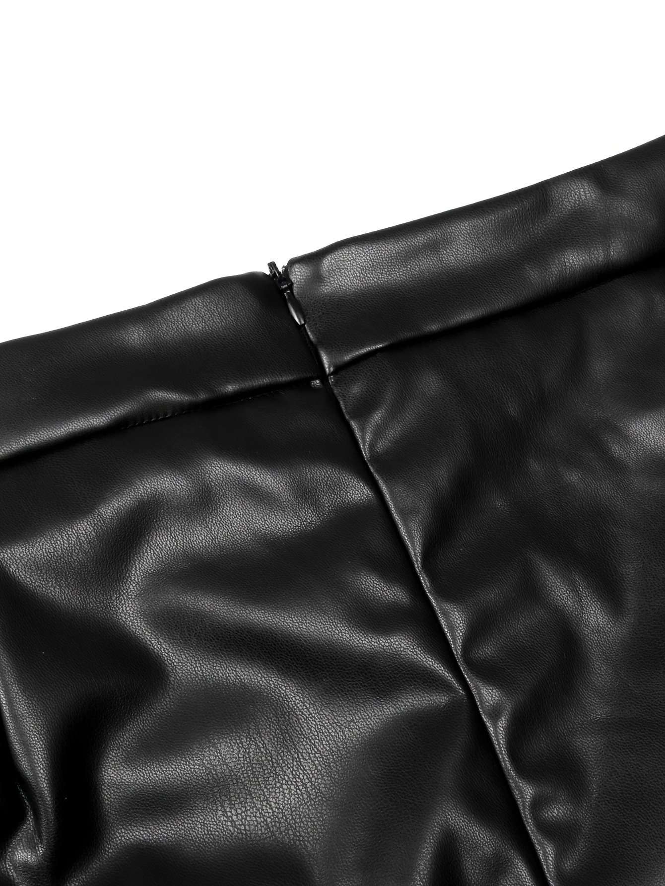 Mini Skirt with Lace Cutout and Front Zipper image 4