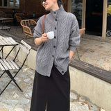 Cable Knit Turtleneck Cardigan image 1