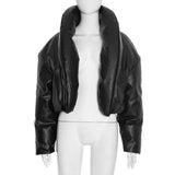 Faux Leather Puffer Jacket image 3