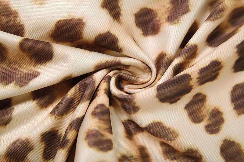 Leopard Print Hooded Crop Tops Pants Set image 6