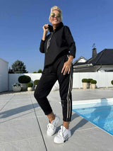 Athletic Tracksuit with Striped Accents image 2