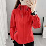 Running Wear Casual Sports Windbreaker Jacket - 2XL, Red image