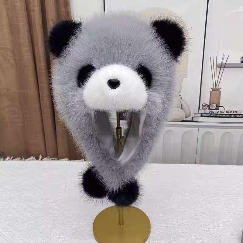 Adorable Panda Plush Beanie image 0