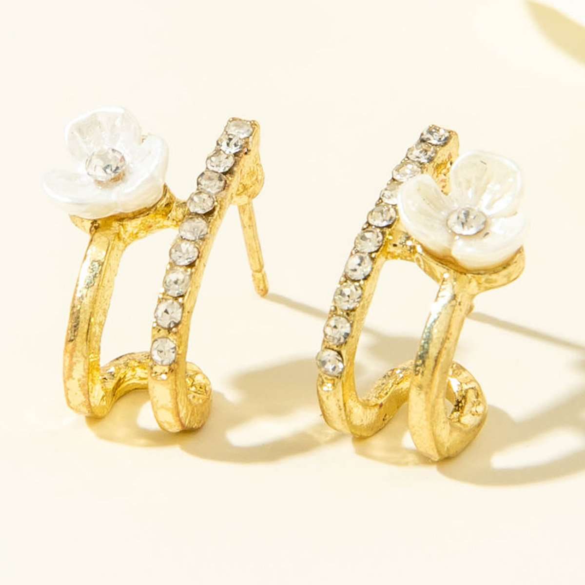 Floral Hoop Earrings image 4