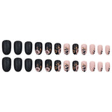 Elegant Floral Matte & Glitter Nail Art Design image 4