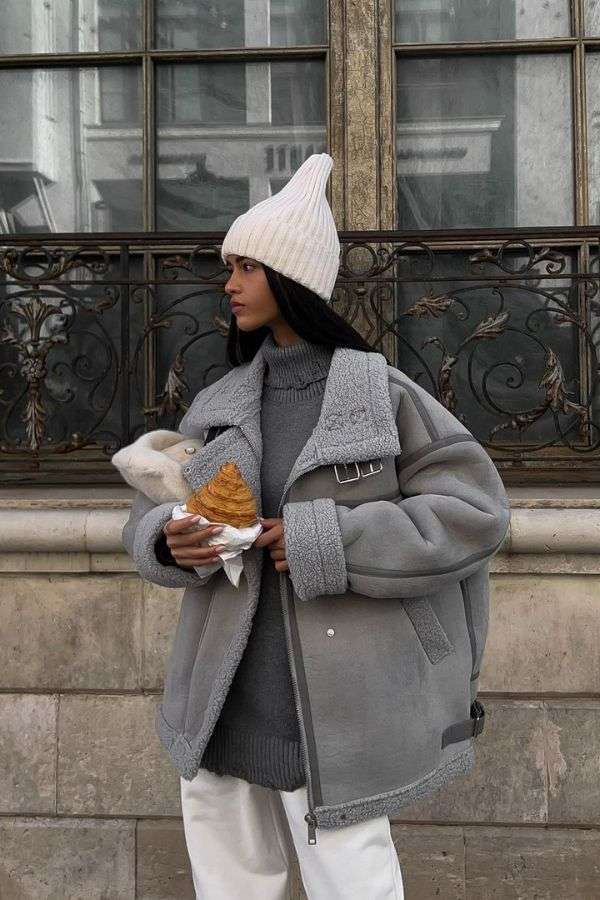 Spliced Zipper Streetwear Jackets Winter Overcoat image 0