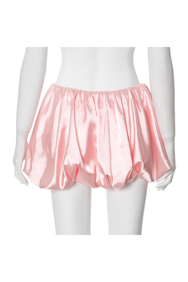 Satin Puff Mini Skirt image 7