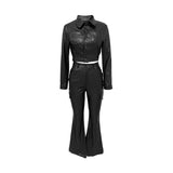 Flap Pockets Cargo Pants Set image 1