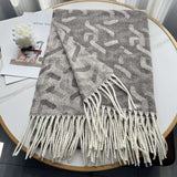Winter Fashion Luxury Shawl with fringes image 3