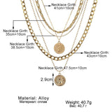 Stylish Multilayer Chain Pendant Necklace image 6