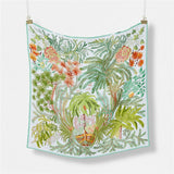 Green Trees Print Square Scarves Wraps image 3