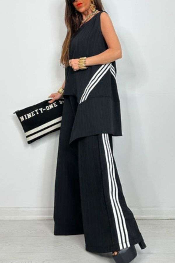 Pleated Two-Piece Set with Accents image 0