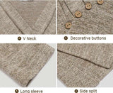 Stylish Asymmetrical Button-Detail Top image 6
