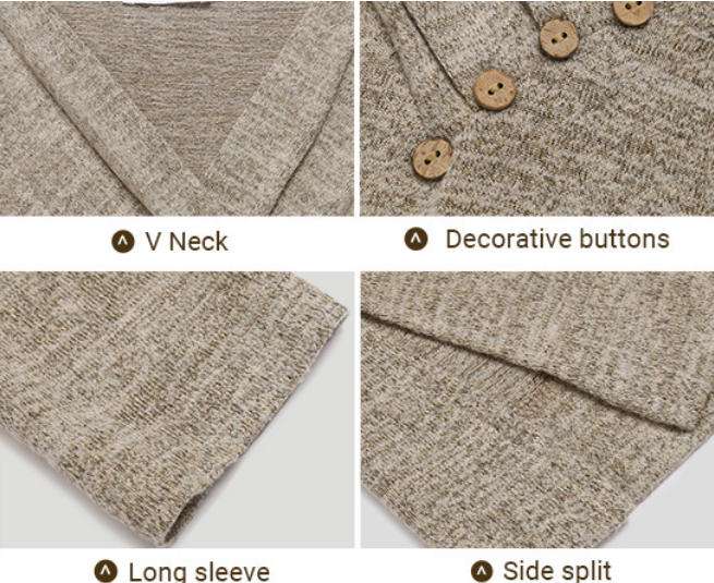 Stylish Asymmetrical Button-Detail Top image 6