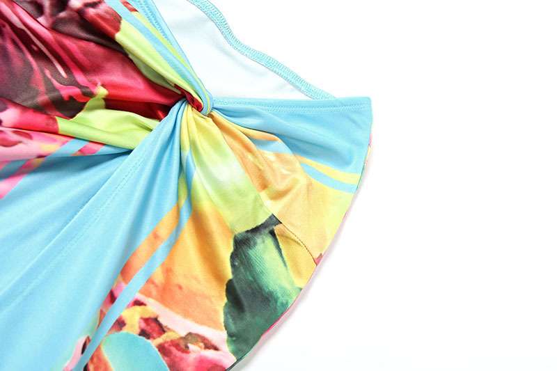 Floral-Print Halter Top & Wrap Skirt Set image 6