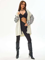 Leopard Print Cardigan with  Detail image 3